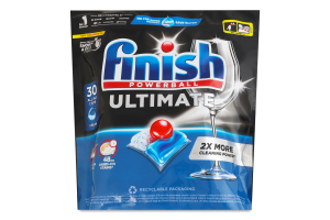 Средство для мытья посуды в посудомоечных машинах в капсулах All in 1 Ultimate Powerball Finish 30шт