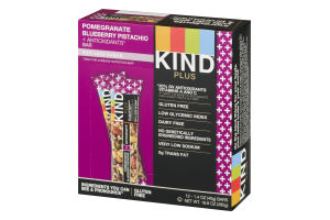 KIND Plus Pomegranate Blueberry Pistachio + Antioxidants Bars - 12 CT