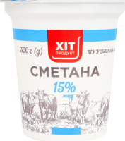 Сметана 15% Хіт продукт ст 300г