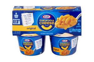 Kraft Macaroni & Cheese Dinner Cups Original Flavor - 4 CT