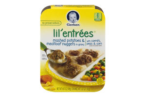 Gerber Lil' Entrees Mashed Potatoes & Meatloaf Nuggets in Gravy with Carrots, Peas & Corn