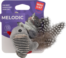 Іграшка д/котів Fun Melodic Пташка з звуковим чипом штучне хутро 13см WauCat