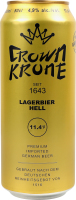 Пиво Crown Krone Lagerbier Hell світле фільтроване