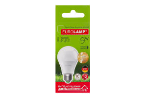 Лампа світлодіодна 9W Е27 3000К 825lm №LED-A60-09272(A) Eurolamp 1шт