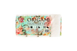 Папір туалетний 2-х шаровий Origami 16шт