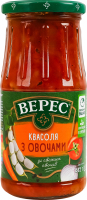 Фасоль с овощами стерилизованная Верес с/б 445г
