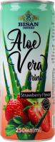 Напій безалкогольний соковий негазований з ароматом полуниці Aloe vera Bisan Drinks з/б 250мл