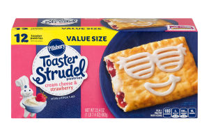 Pillsbury Toaster Strudel Pastries Cream Cheese & Strawberry - 12 CT