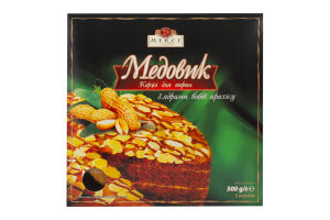 Коржі д/торта Медовик з ядрами бобів арахісу 500г Мерсі