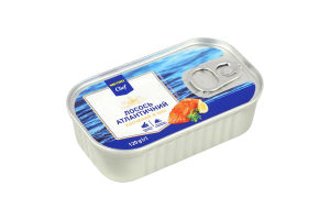 Лосось атлантичний копчений в оліі стерилізований METRO Chef з/б 120г