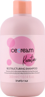 Шампунь восстанавливающий с кератином Keratin Ice cream Inebrya 300мл