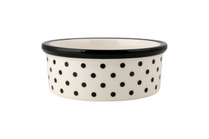 Миска д/котів Зентангл 300мл біло-чорна кераміка 12см Тріксі
