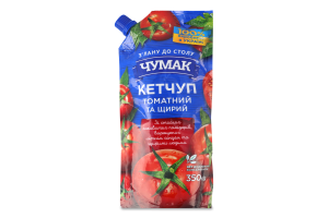 Кетчуп томатный пастеризованный Чумак д/п 350г