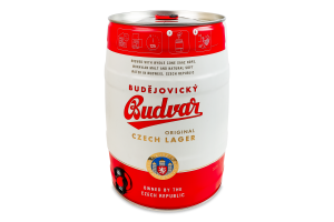 Пиво 5л 5% светлое Budweiser Budvar кег