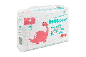 Підгузники для дітей 7-14кг 4 Dinobaby 40шт