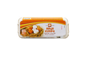 Яйця курячі Еврогруп (10 шт.) карт. С0