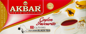 Чай черный Ceylon favourite Akbar в/с к/у 25х2г