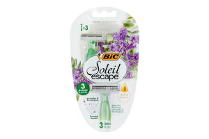 Бритва с 3 лезвиями без сменных картриджей Soleil escape BiC 3шт