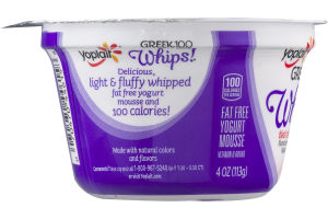 Yoplait Greek 100 Whips! Fat Free Yogurt Mousse Black Cherry