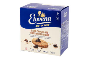 Галеты овсяные без глютена Dark chocolate Elovena к/у 162г