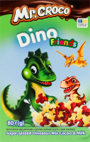 Сніданки сухі глазуровані цукровою глазур'ю з какао та молоком Динозаврики Мікс Mr. Croco к/у 80г