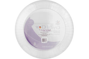 Ahold Crystal Clear Plastic Dinner Plates - 8 CT