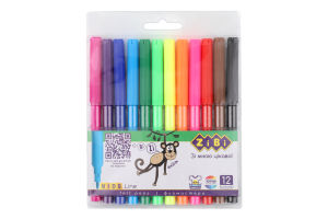 Набор фломастеров 12 цветов №ZB.2802 Kids line ZiBi 12шт