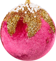 Прикраса ялинкова Куля Рожеве диво пінопласт 8см
