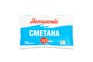 Сметана 15% Яготинська м/у 200г