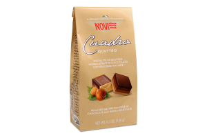 Цукерки Novi чотиришарові праліне з фундуком