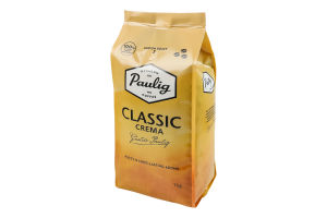 Кофе натуральный в зернах Crema Classic Paulig м/у 1кг