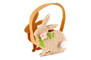 Кошик Кролик з квіткою декоративн фетровий 958385