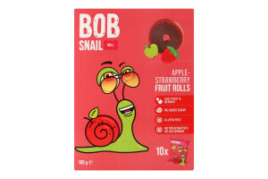 Конфеты фруктовые натуральные Яблоко-клубника Roll Bob Snail к/у 10х10г