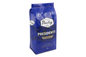 Кофе натуральный в зернах Espresso Presidentti Paulig м/у 1кг