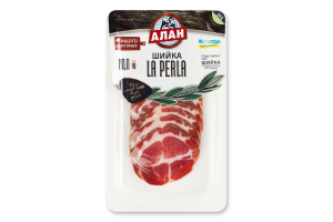 Шейка нарезка La Parma Алан с/в в/с лоток 0.08кг