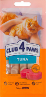 Лакомство для котов кремовое Тунец Premium Club 4 Paws м/у 4х15г