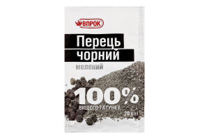 Перец черный молотый Впрок в/с м/у 20г