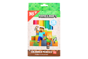 Олівці кольорові Yes! Minecraft 18кол