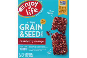 Enjoy Life Crispy Grain & Seed Bars Cranberry Orange - 5 CT