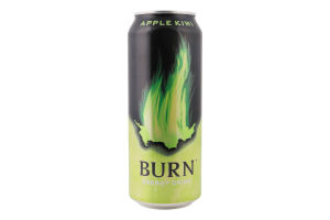 Напій енергетичний безалкогольний сильногазований Apple-kiwi Burn з/б 500мл