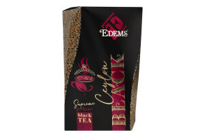 Чай чорний листовий Ceylon Edems в/с к/у 100г