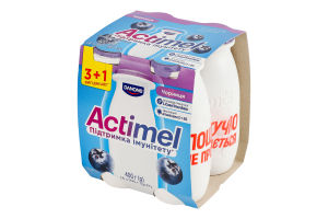 Продукт кисломолочний 1.4% Чорниця Actimel к/у 4x100г