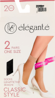 Шкарпетки жіночі Elegante Classic style 20den 23-25 nero 2пари