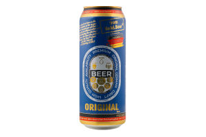 Пиво 0.5л 4.1% пастеризованное Original NoAd.Beer ж/б