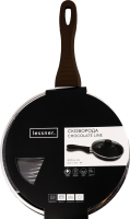 Сковорода Chocolate Line литий алюміній протипригарне покриття з кришкою 24см Lessner