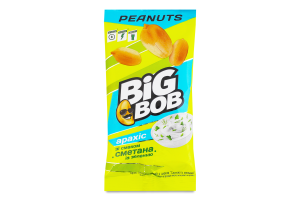 Арахіс смажений солоний Сметана із зеленню Big Bob м/у 60г