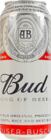 Пиво 500мл 5% світле пастеризоване Bud з/б