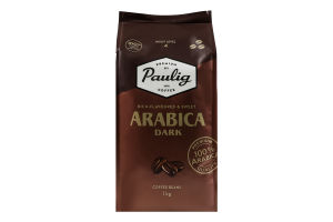 Кава натуральна в зернах Arabica Dark Paulig м/у 1кг