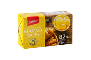 Масло 82% сладкосливочное Экстра Глобино м/у 180г