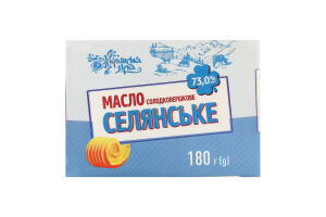 Масло Українська зірка 180 г 73% Селянське